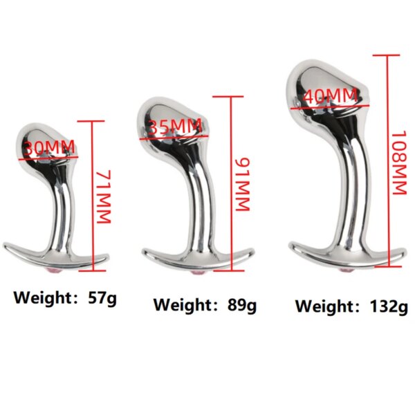 Small Medium Large Anal Beads Butt Plug Set Fake Dildo Metal Anal Plug Wearable Insert Sex Toy For Male Female - Image 6