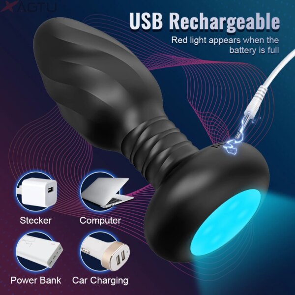 APP Control Prostate Massager Vibrator Male Rotation Ass Anal Plug Wireless Remote Butt Plug Vibrating Adult Sex Toys for Woman - Image 4