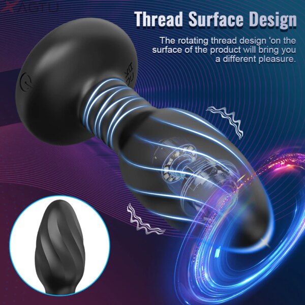 APP Control Prostate Massager Vibrator Male Rotation Ass Anal Plug Wireless Remote Butt Plug Vibrating Adult Sex Toys for Woman - Image 3