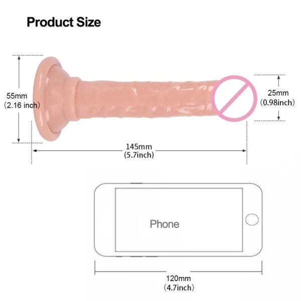 Silicone Dildo with Suction Cup Realistic Cock BDSM Sex Toys Female Masturbation Device Gay Anus Butt Plug Adult Products - Image 6