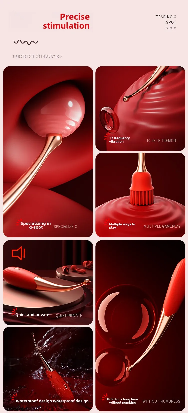 G-point Vibrator Used for Female Stimulate The Clitoris Vibrator Multi Frequency Ultrasonic Vibration Masturbation Female G-point Vibrator Used for Female Stimulate The Clitoris Vibrator Multi Frequency Ultrasonic Vibration Masturbation Female