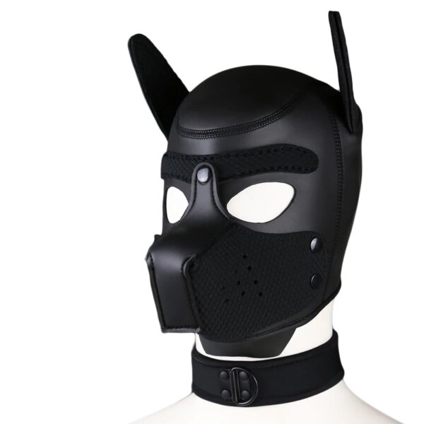 Bdsm Fetish Alternative Bondage Gear Puppy Play Dog Hood Mask Slave Neck Collar Lead Drag Chain Couples Game Role Play Sex Toys - Image 5