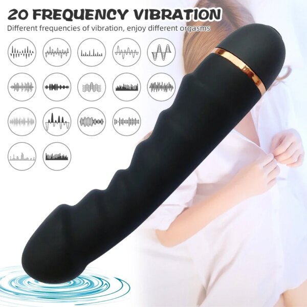 20 Modes Vibrator Soft Silicone Dildo Realistic Penis Strong Motor G-spot Clitoral Stimulator Female Masturbator Adult Sex Toys - Image 2