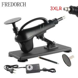 DIY Adult Sex Toy With 3XLR Suction Cup：Automatic Powerful Sex Machine Adjustable Speed Thruster Vibrator Female Masturbation