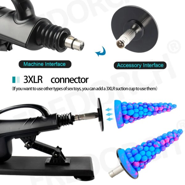 DIY Adult Sex Toy With 3XLR Suction Cup：Automatic Powerful Sex Machine Adjustable Speed Thruster Vibrator Female Masturbation - Image 2