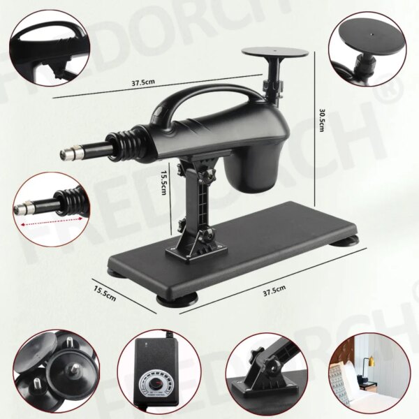DIY Adult Sex Toy With 3XLR Suction Cup：Automatic Powerful Sex Machine Adjustable Speed Thruster Vibrator Female Masturbation - Image 3
