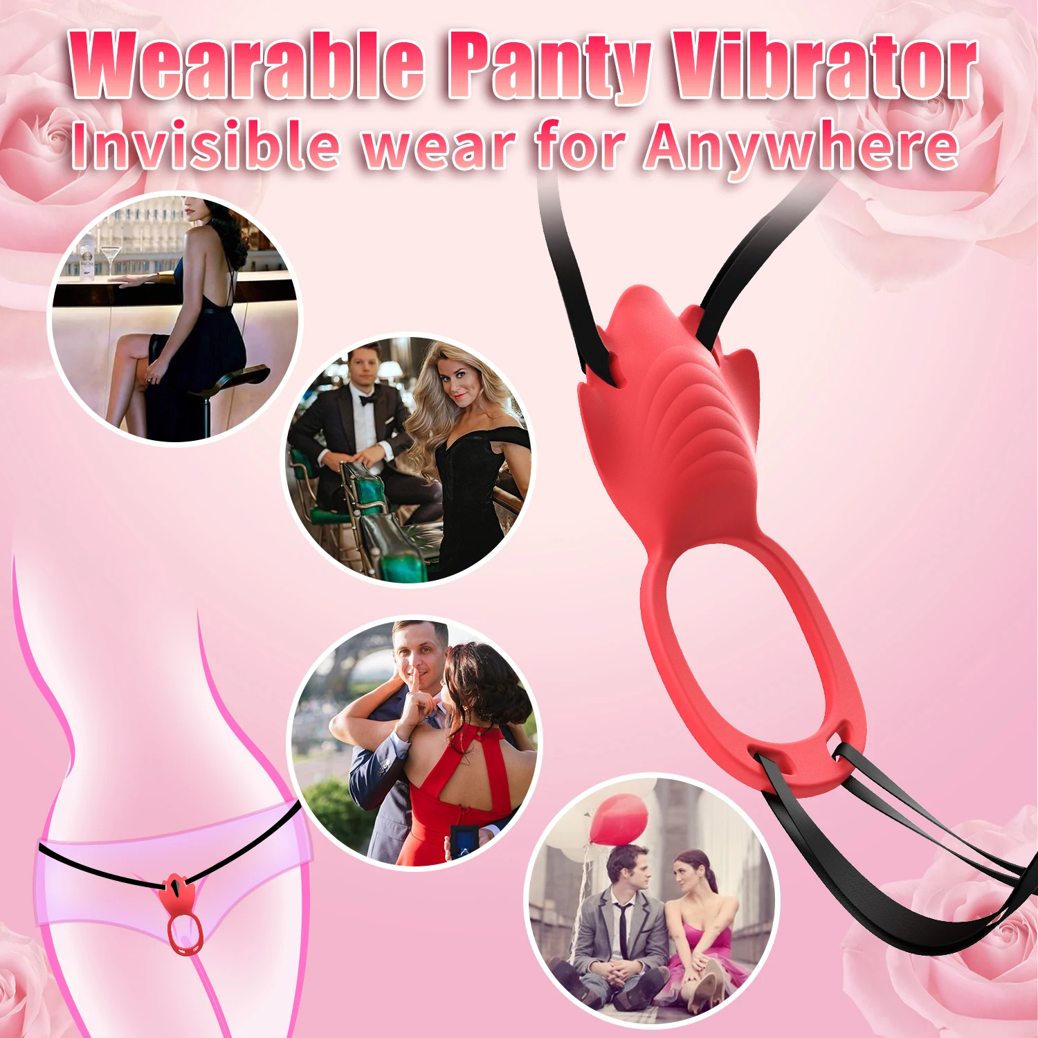Wearable Panty Vibrator Female 9 Vibration with APP Control Vibrating Penis Ring Clitoral Stimulator Adult Sexy Toys for Couple