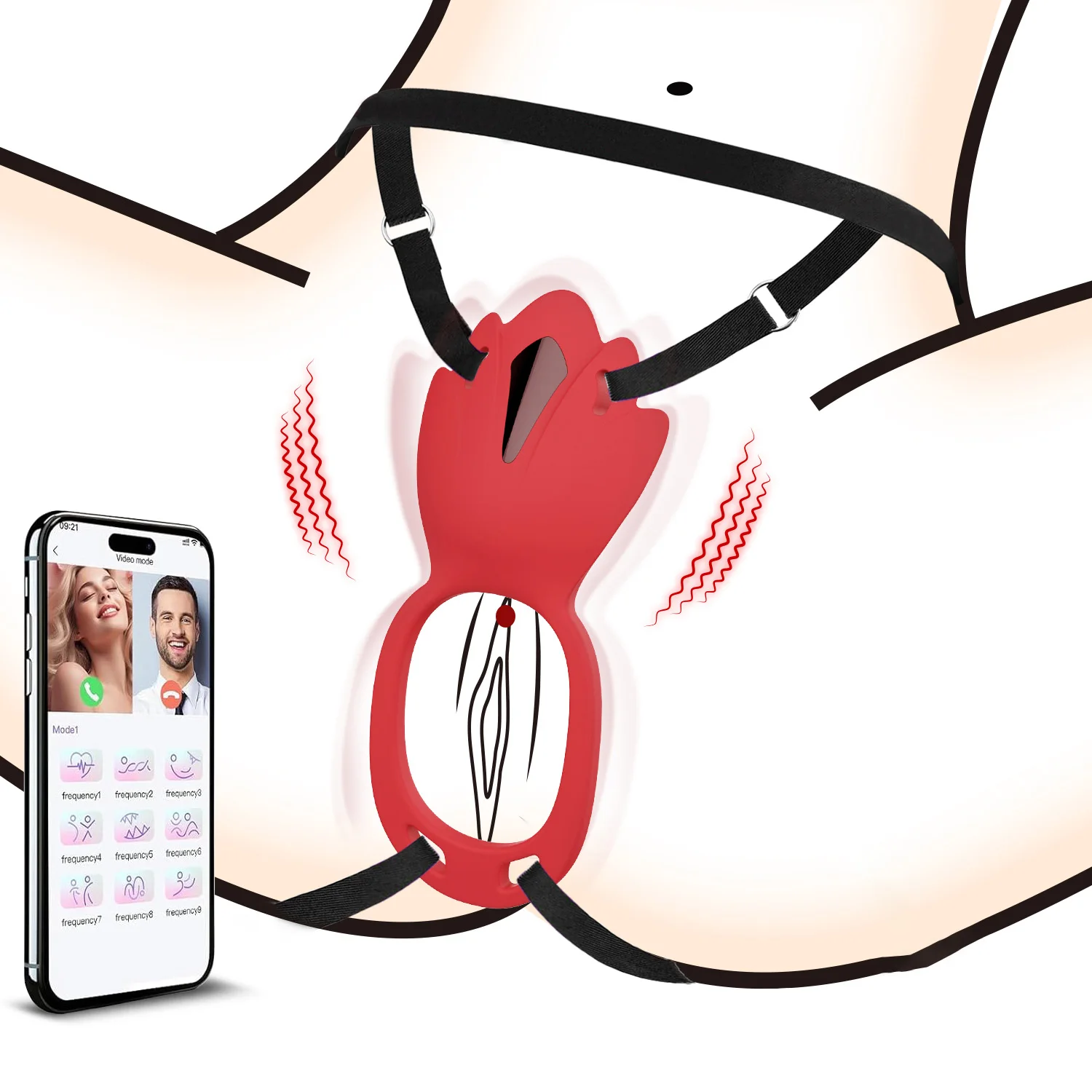 Wearable Panty Vibrator Female 9 Vibration with APP Control Vibrating Penis Ring Clitoral Stimulator Adult Sexy Toys for Couple