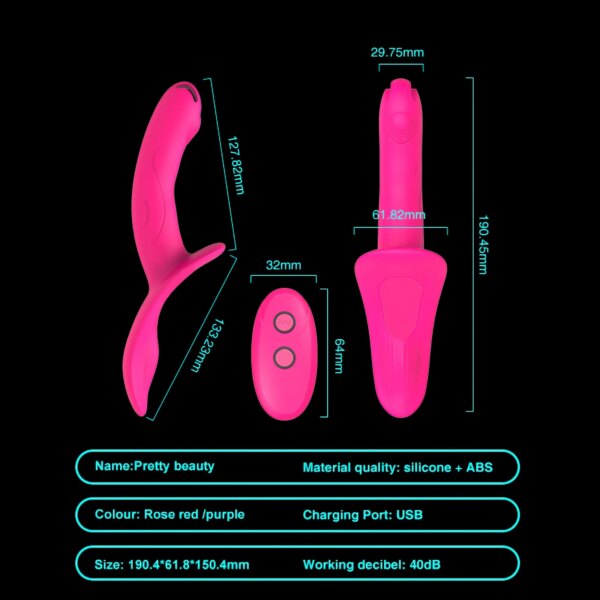 7 Speeds Wearable Double Vibrators For Women Lesbian Couples USB Rechargeable Strapless Strap on Dildo Female Adults Sex Toys - Image 2
