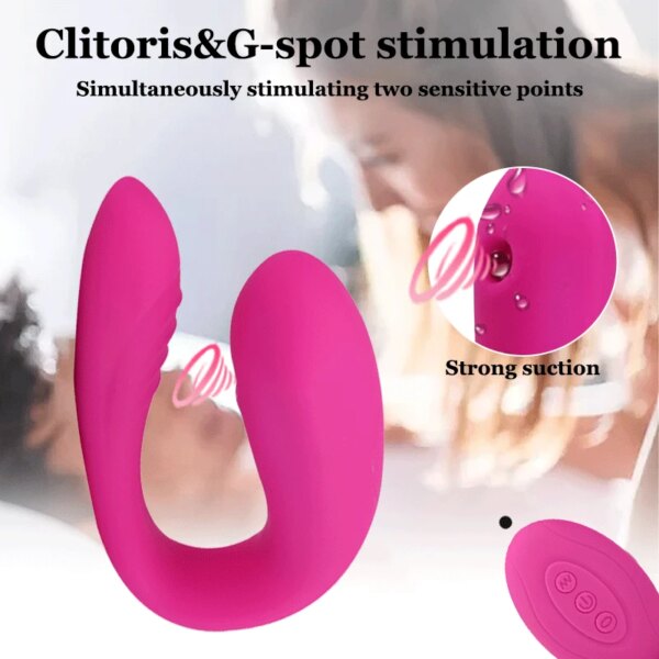 10 Speed Vibration Dildo Clitoris Sucker Vaginal Vibrators For Women Remote Control G Spot Dual Stimulator Sex Toy For Couple - Image 2