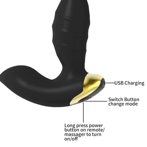 Male Prostate Massager Vibrator Anal Butt Plug Remote Control Vibrators Enhance Sexual Pleasure Sex Toys for Women - Image 3
