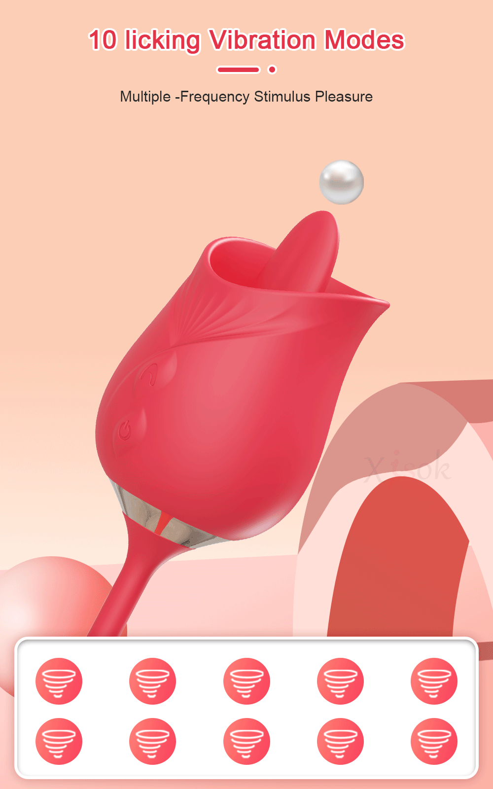 Rose-Toy Dildo Thrusting Vibrator for Women Egg Clitoris Sucker Stimulator Tongue Licking Adults Goods Sucking Sex Toys Female