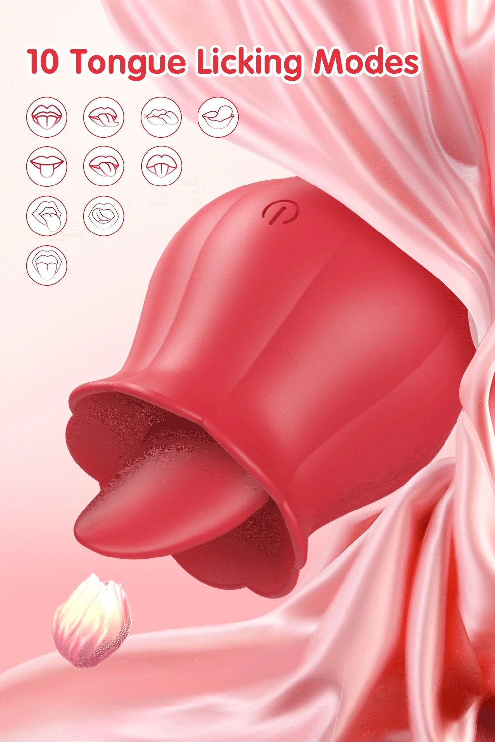 Rose-Toy Dildo Thrusting Vibrator for Women Egg Clitoris Sucker Stimulator Tongue Licking Adults Goods Sucking Sex Toys Female