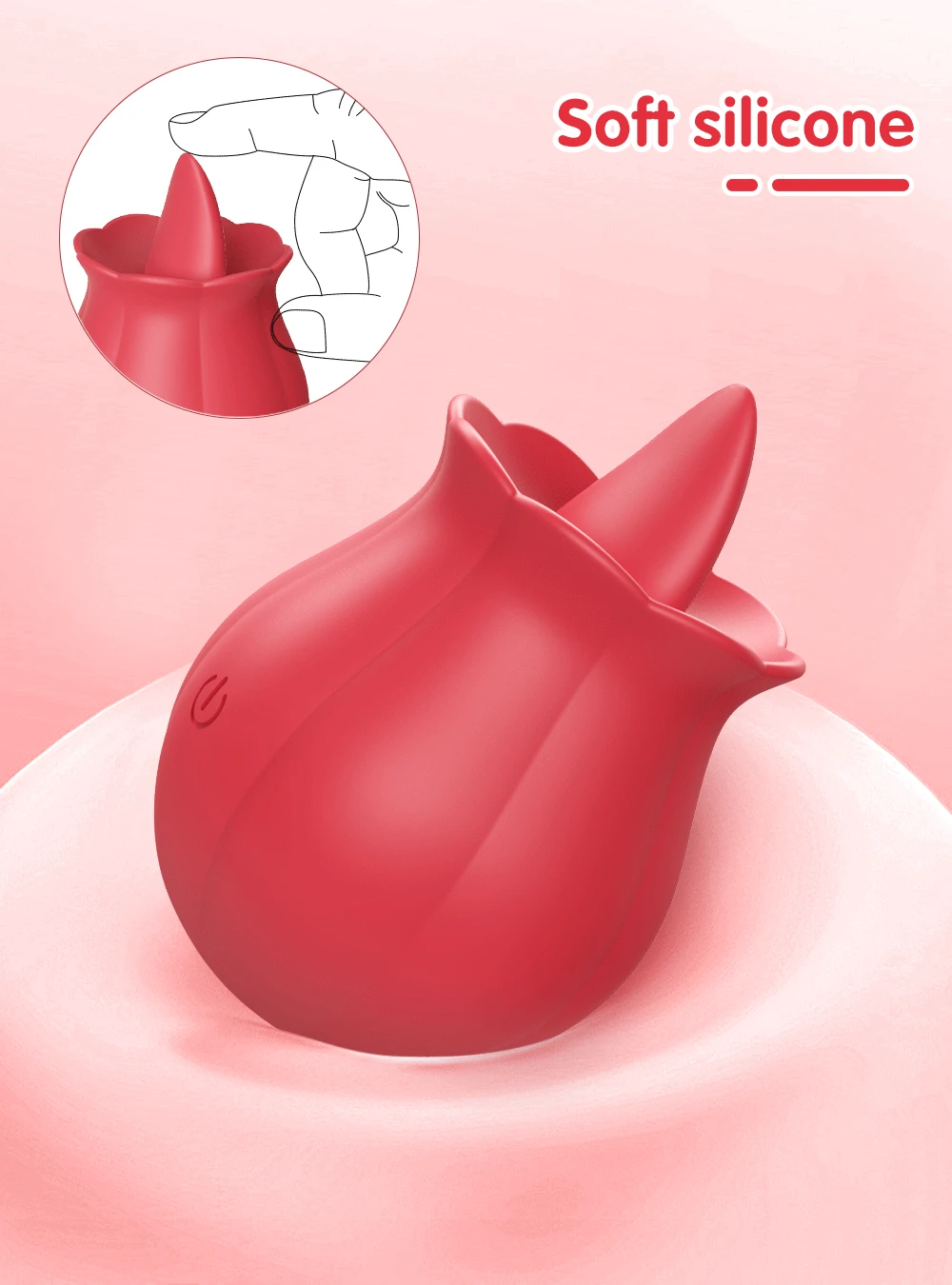 Rose-Toy Dildo Thrusting Vibrator for Women Egg Clitoris Sucker Stimulator Tongue Licking Adults Goods Sucking Sex Toys Female