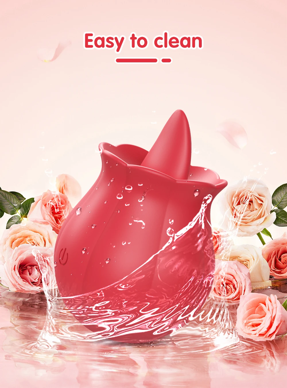 Rose-Toy Dildo Thrusting Vibrator for Women Egg Clitoris Sucker Stimulator Tongue Licking Adults Goods Sucking Sex Toys Female