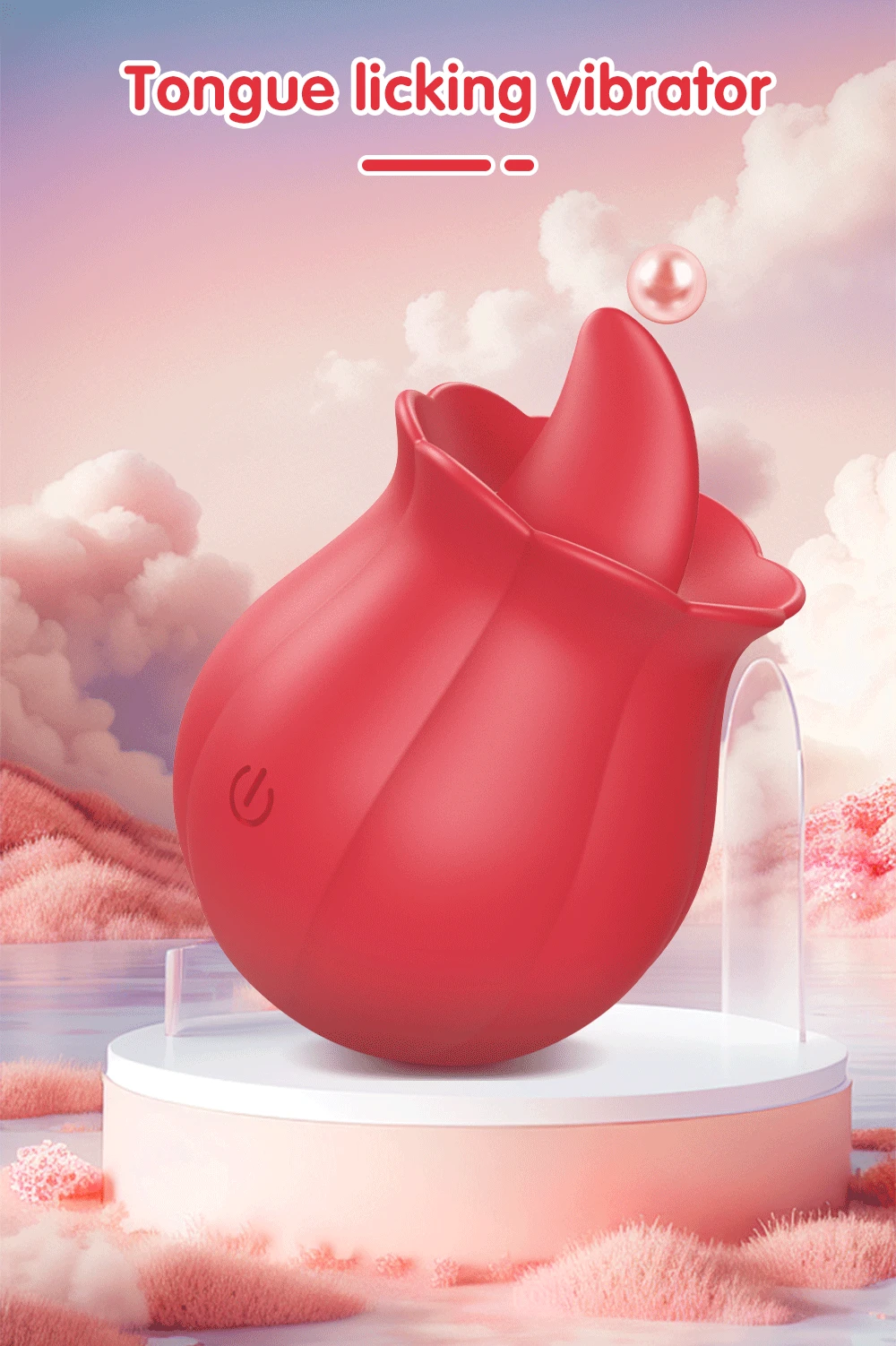 Rose-Toy Dildo Thrusting Vibrator for Women Egg Clitoris Sucker Stimulator Tongue Licking Adults Goods Sucking Sex Toys Female