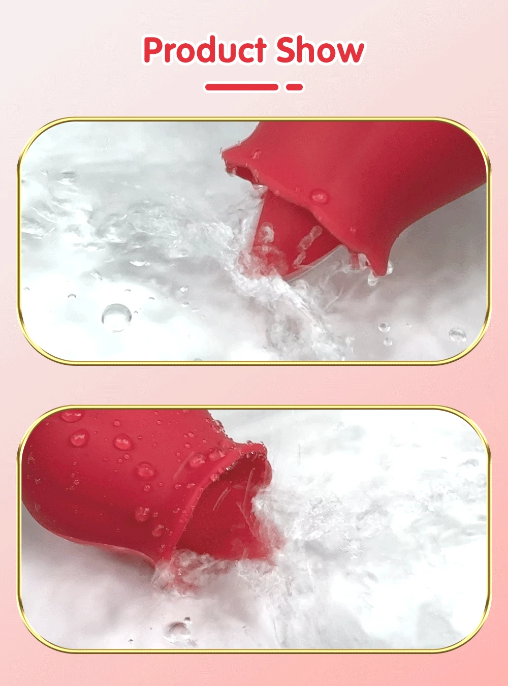 Rose-Toy Dildo Thrusting Vibrator for Women Egg Clitoris Sucker Stimulator Tongue Licking Adults Goods Sucking Sex Toys Female
