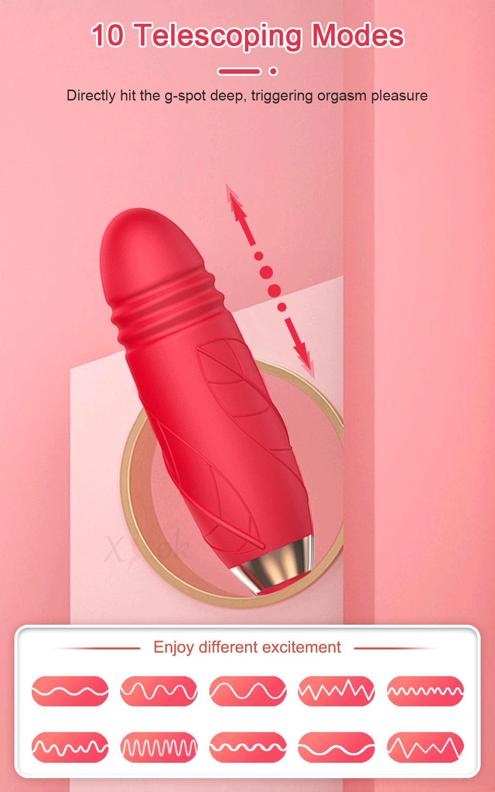 Rose-Toy Dildo Thrusting Vibrator for Women Egg Clitoris Sucker Stimulator Tongue Licking Adults Goods Sucking Sex Toys Female