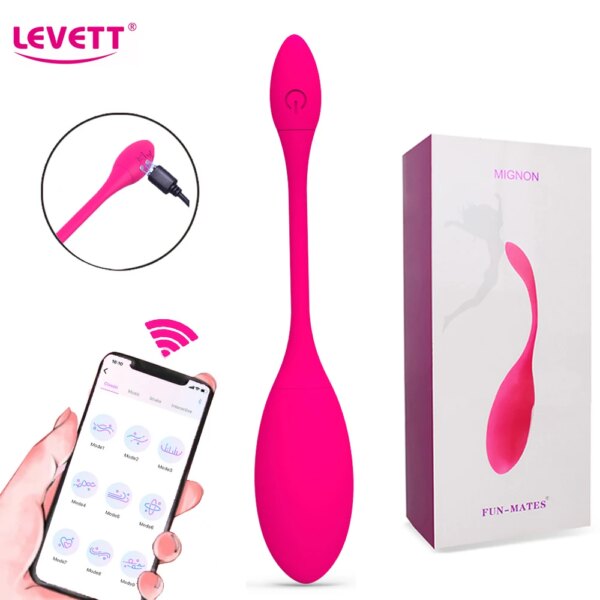 LEVETT APP Control Egg Vibrators G Spot Vagina Vibrating Kegel Balls Vibrator Female Dildo Wearable Panties Sex Toys For Women