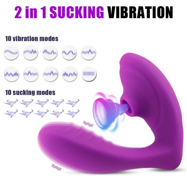 20 Modes Vagina Sucking Vibrator Clitoral Sucker Vibrating G Spot Oral Sex Clitoris Stimulator Erotic Sex Toys for Women Adults - Image 2