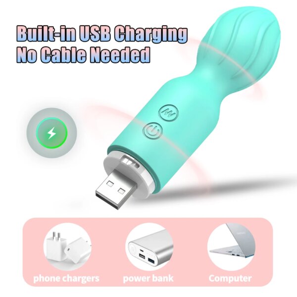 Mini AV Vibrator Female G Spot Vibration Vagina Anal Clitoris Stimulator Dildo Vibrator Adult Sex Toys for Women Masturbation - Image 4