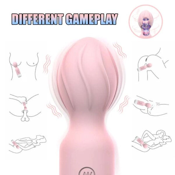 Mini AV Vibrator Female G Spot Vibration Vagina Anal Clitoris Stimulator Dildo Vibrator Adult Sex Toys for Women Masturbation - Image 3