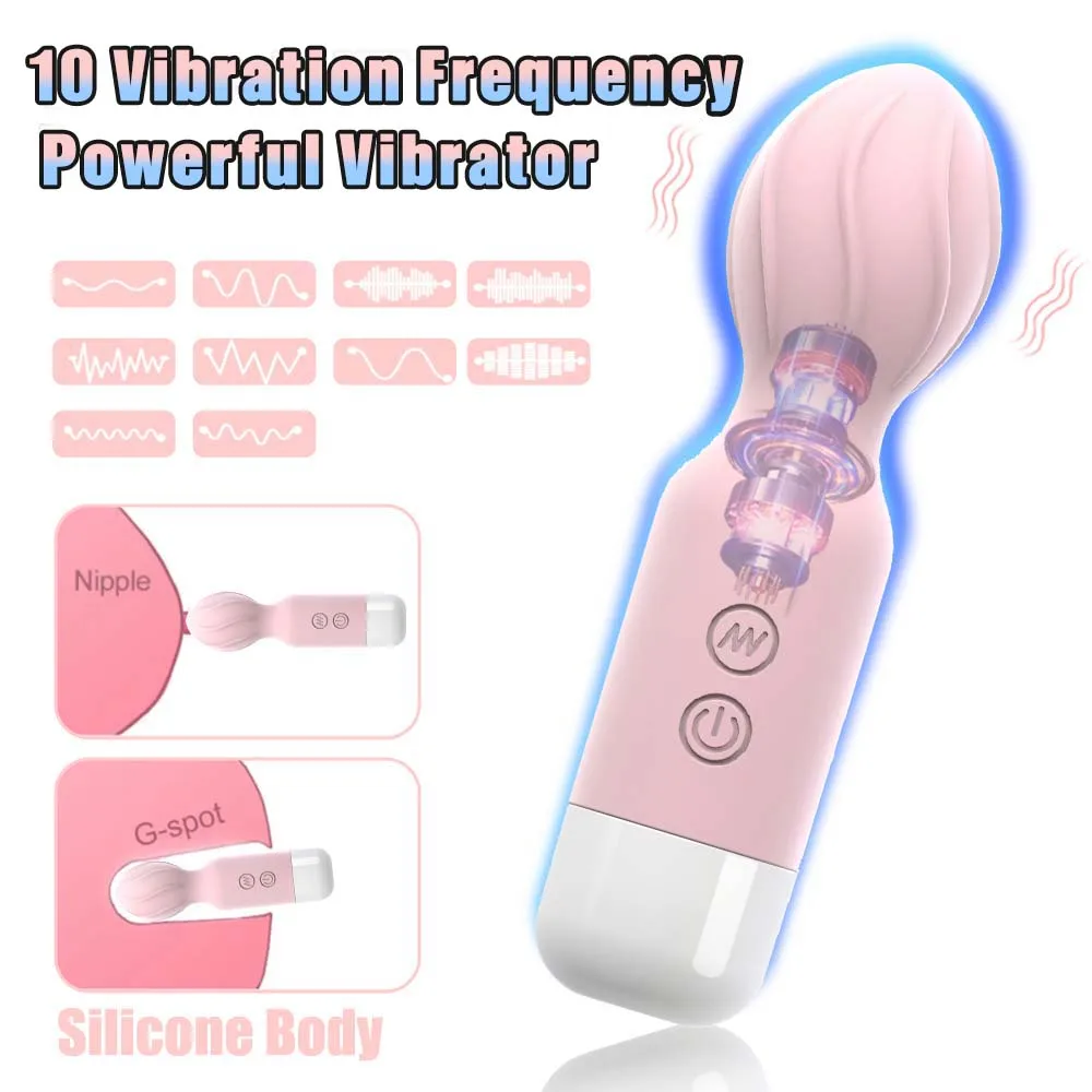 Mini AV Vibrator Female G Spot Vibration Vagina Anal Clitoris Stimulator Dildo Vibrator Adult Sex Toys for Women Masturbation