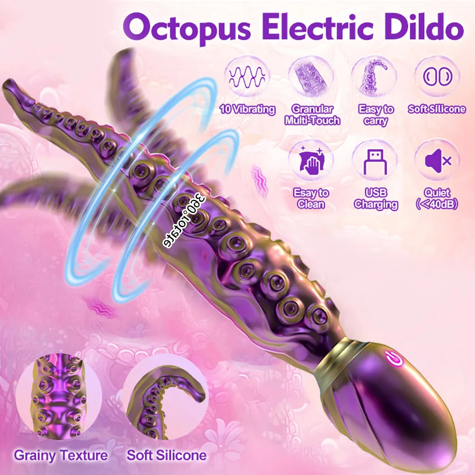 Vibrating Realistic Monster G-Spot Dildos Octopus Vibrator wit 10 Powerful Mode Adult Sex Toys for Women Anal Vagina Stimulation Vibrating Realistic Monster G-Spot Dildos Octopus Vibrator wit 10 Powerful Mode Adult Sex Toys for Women Anal Vagina Stimulation