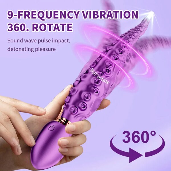 Vibrating Realistic Monster G-Spot Dildos Octopus Vibrator wit 10 Powerful Mode Adult Sex Toys for Women Anal Vagina Stimulation - Image 5