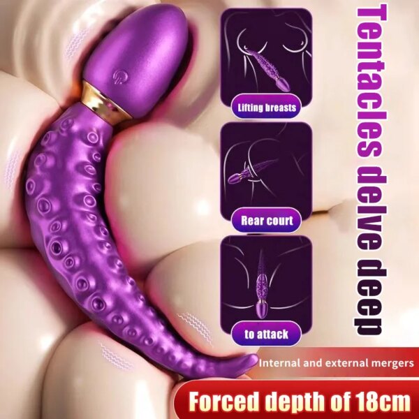 Vibrating Realistic Monster G-Spot Dildos Octopus Vibrator wit 10 Powerful Mode Adult Sex Toys for Women Anal Vagina Stimulation - Image 2