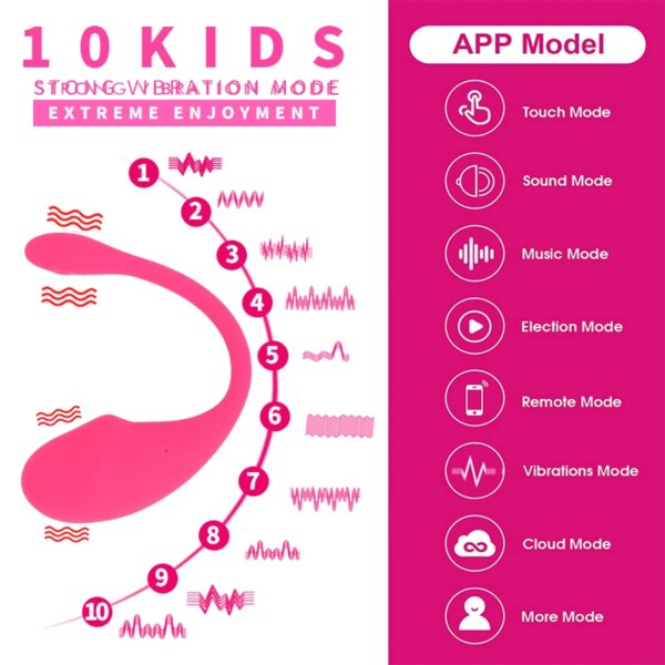 Sex Toys APP Vibrator for Women Remote Control Bluetooth Vibrator Female Wearable Dildo Sex Machine Smartphone Controlled Dildo - Image 4