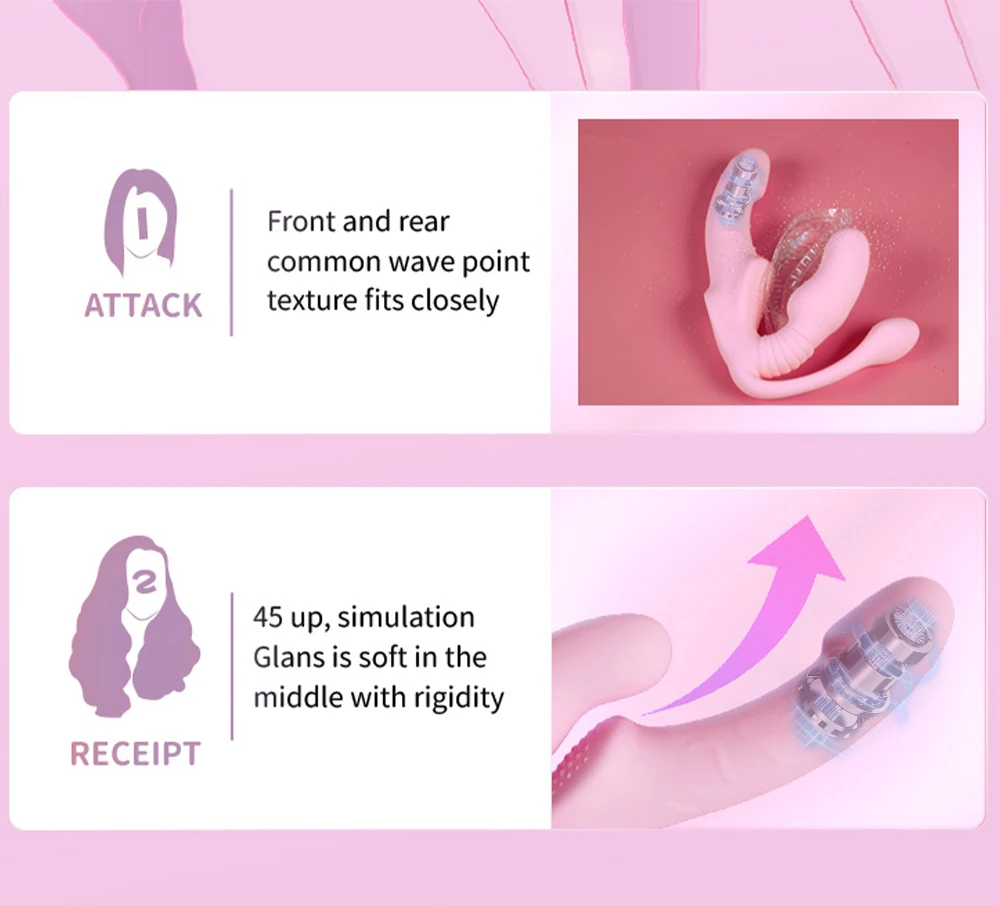 Strapless Strap on Dildo Vibrator Anal Plug Massager Lesbian 3 in 1 Vibrator G-Spot Stimulate Clitoris Sex Toy for Couple Strapless Strap on Dildo Vibrator Anal Plug Massager Lesbian 3 in 1 Vibrator G-Spot Stimulate Clitoris Sex Toy for Couple