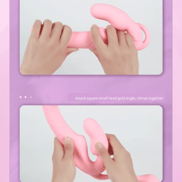 Strapless Strap on Dildo Vibrator Anal Plug Massager Lesbian 3 in 1 Vibrator G-Spot Stimulate Clitoris Sex Toy for Couple - Image 6