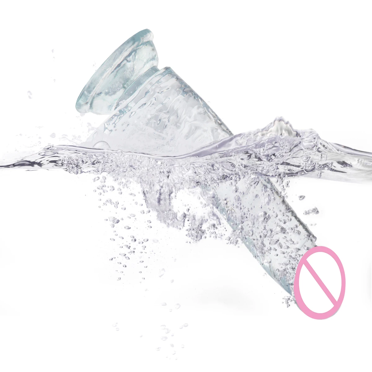 Female male dildo suction cup transparent soft manual flirting orgasmic wand sex toy
