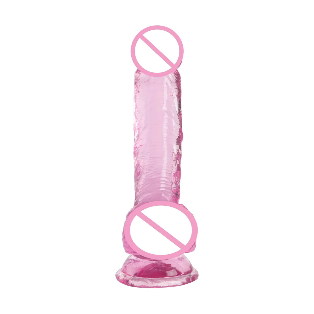 Female male dildo suction cup transparent soft manual flirting orgasmic wand sex toy