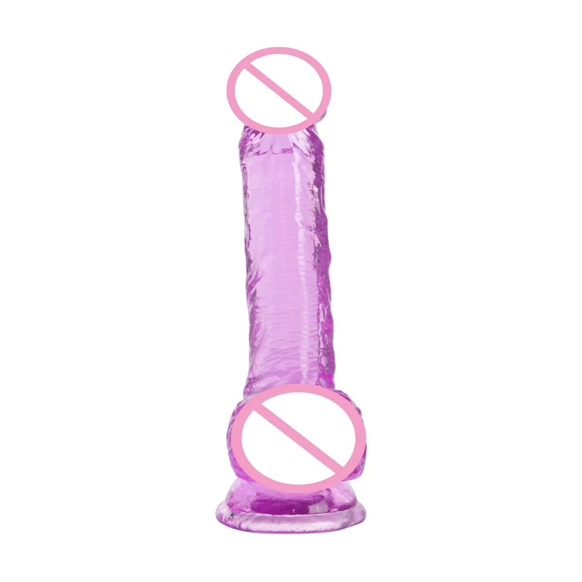 Female male dildo suction cup transparent soft manual flirting orgasmic wand sex toy