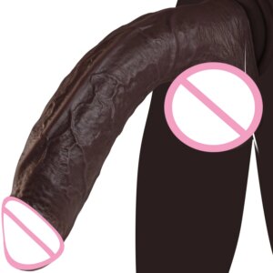 Realistic Long dildo Black Anal Plug with Suction Cup Big Penis Butt Plug Long Dick Sex Toys for Women men Phallus Anal Dilator
