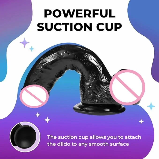 Black Dildo with Egg Sex Toys 6 Size Cheap Vaginal Anal Masturbator Gode Suction Cup Dildo for Women Penis Penetration Butt Plug