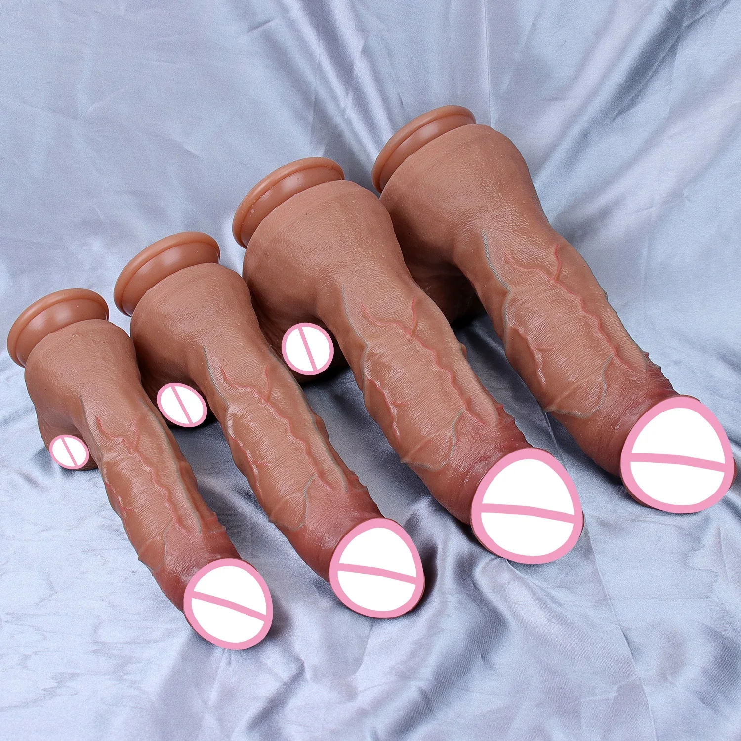 4 Sizes Realistic Soft Big Dildo 2 Colers Double Silicone Thick Penis Woman Man Anal Sex Toy Gay Masturbation Suction Cup Dick