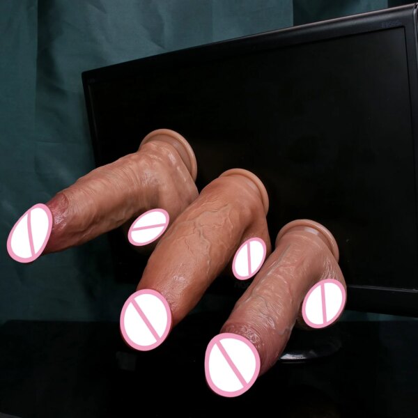 Advanced Silicone Big Soft Dildo Realistic Thick Double Penis Gay Masturbation Cock Anal Sex Toy for Man Woman Suction Cup Dick - Image 5