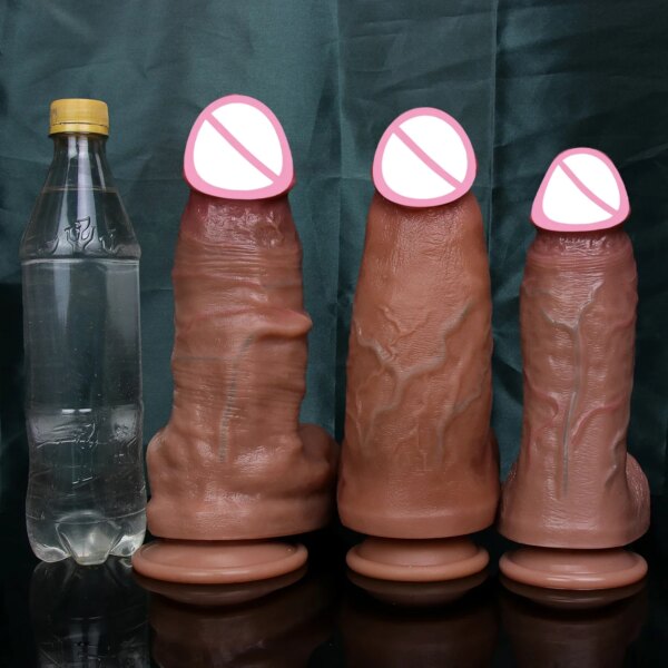 Advanced Silicone Big Soft Dildo Realistic Thick Double Penis Gay Masturbation Cock Anal Sex Toy for Man Woman Suction Cup Dick - Image 4