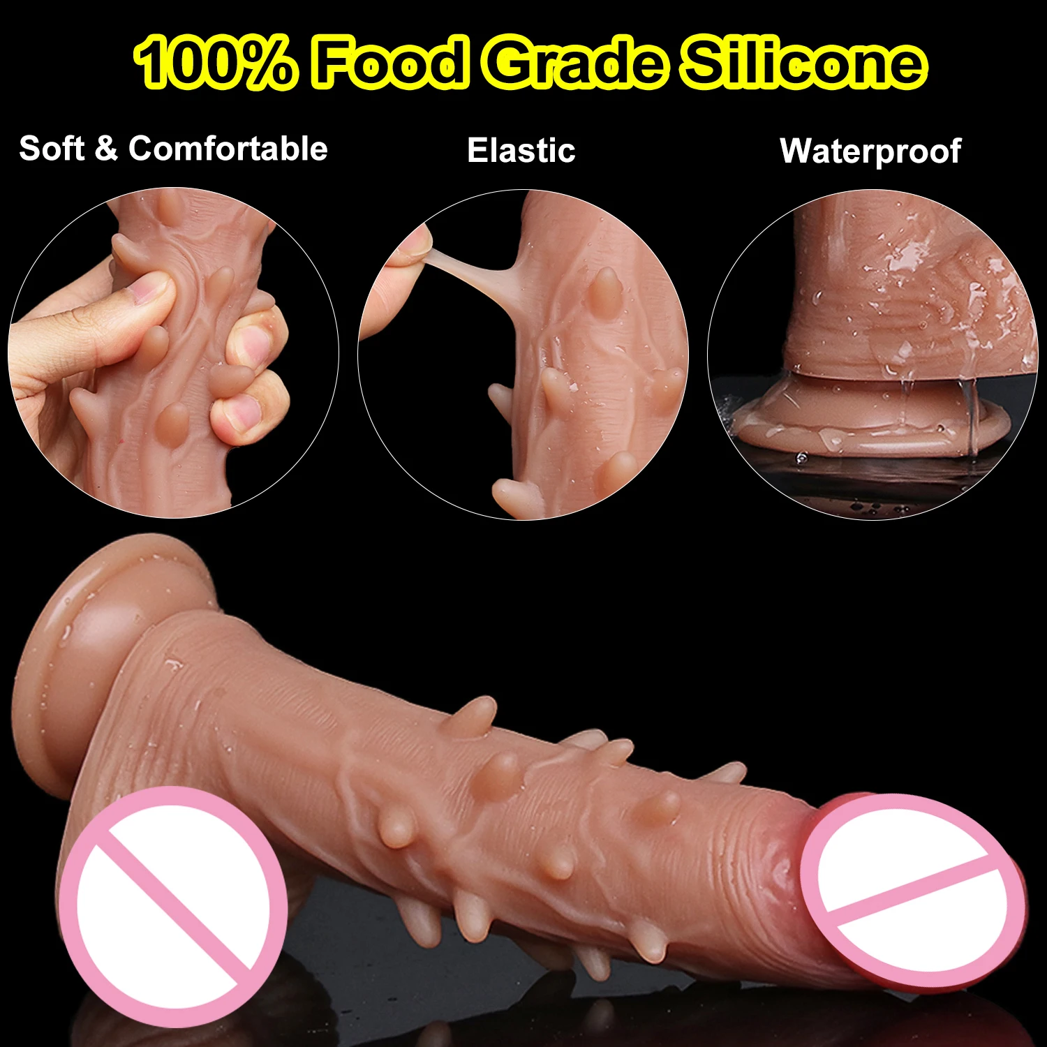 Soft Spiked Small Dildo G-spot Stimulation Silicone Penis Suction Cup Cock Sex Toys for Men Women Wolf Tooth Masturbate Big Dick Soft Spiked Small Dildo G-spot Stimulation Silicone Penis Suction Cup Cock Sex Toys for Men Women Wolf Tooth Masturbate Big Dick