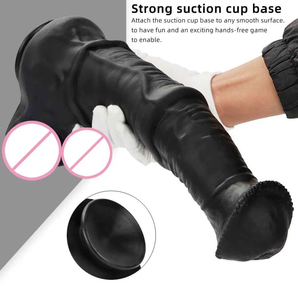 Big Black Dick 3 Size Giant Dildo Soft Silicone Dildo Horse Animal Xxl Dildo Fake Penis Suction Cup Dildos Sex Toys For Women