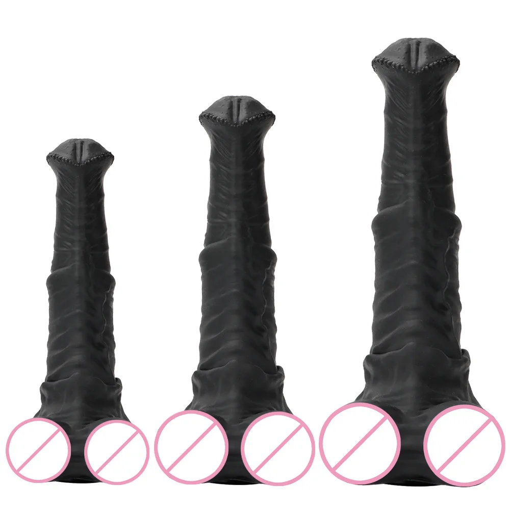 Big Black Dick 3 Size Giant Dildo Soft Silicone Dildo Horse Animal Xxl Dildo Fake Penis Suction Cup Dildos Sex Toys For Women