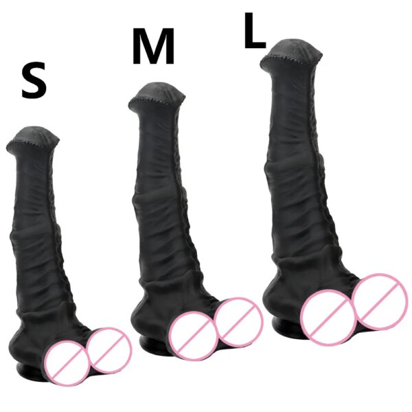 Big Black Dick 3 Size Giant Dildo Soft Silicone Dildo Horse Animal Xxl Dildo Fake Penis Suction Cup Dildos Sex Toys For Women - Image 2