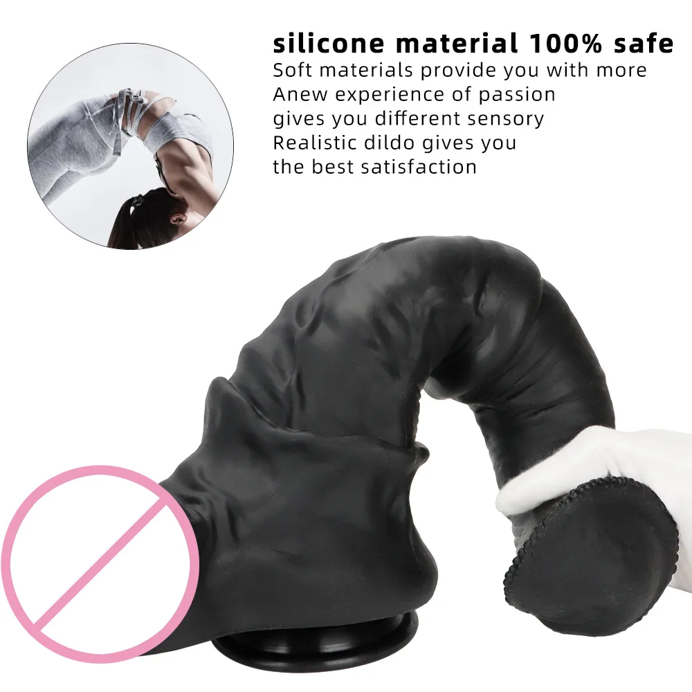 Big Black Dick 3 Size Giant Dildo Soft Silicone Dildo Horse Animal Xxl Dildo Fake Penis Suction Cup Dildos Sex Toys For Women
