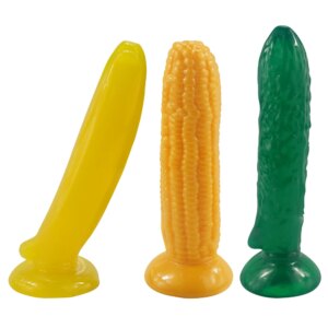 1PC Fruit Shape Unisex TPE Penis Dildo, soft and realistic, no need to recharge, human safe material, adult sex toys