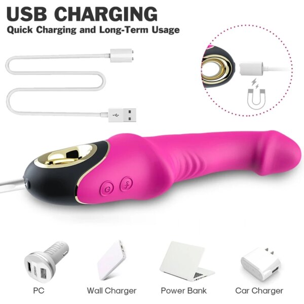 Sex Toys 9 Frequency Dildo Vibrator Silicone Penis Female Masturbator G-spot Vagina Stimulator Sex Machine  Vibrator - Image 3
