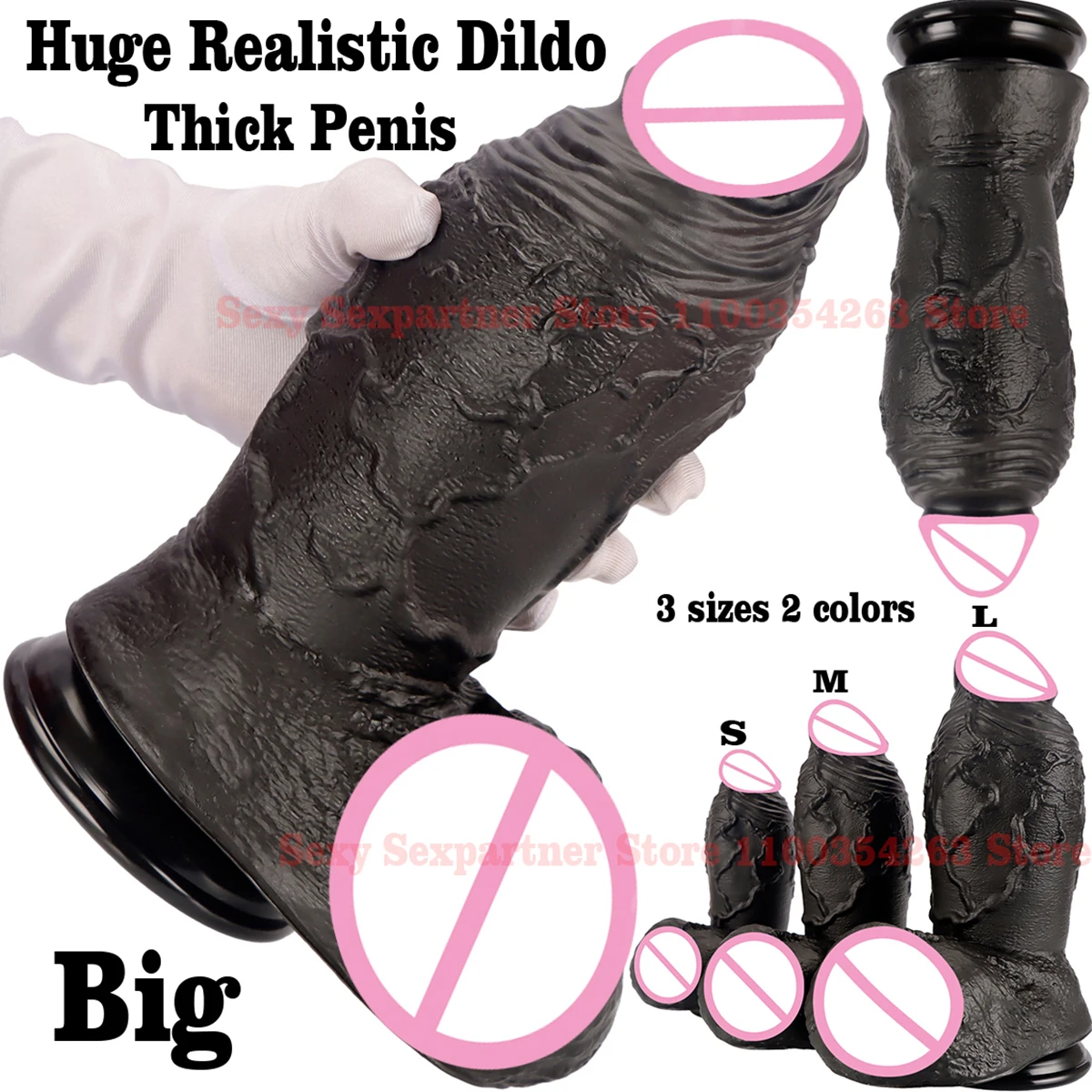 Thick Realistic Dildo Giant Big Penis Suction Cup Dick Cock Sex Shop For Women Masturbators Anal Dildo G-Shop Stimulation SexToy