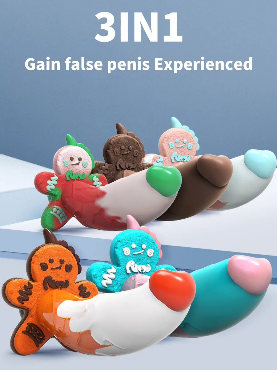 Monster Dildo Silicone Fantasy Colourful Cute Dildo Gingerbread Man Strong Suction Cup Dragon Dildo Anal Plug Sex Toys For Women Monster Dildo Silicone Fantasy Colourful Cute Dildo Gingerbread Man Strong Suction Cup Dragon Dildo Anal Plug Sex Toys For Women